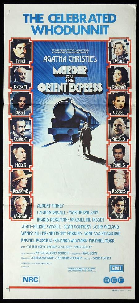 MURDER ON THE ORIENT EXPRESS Original Daybill Movie Poster Agatha Christie