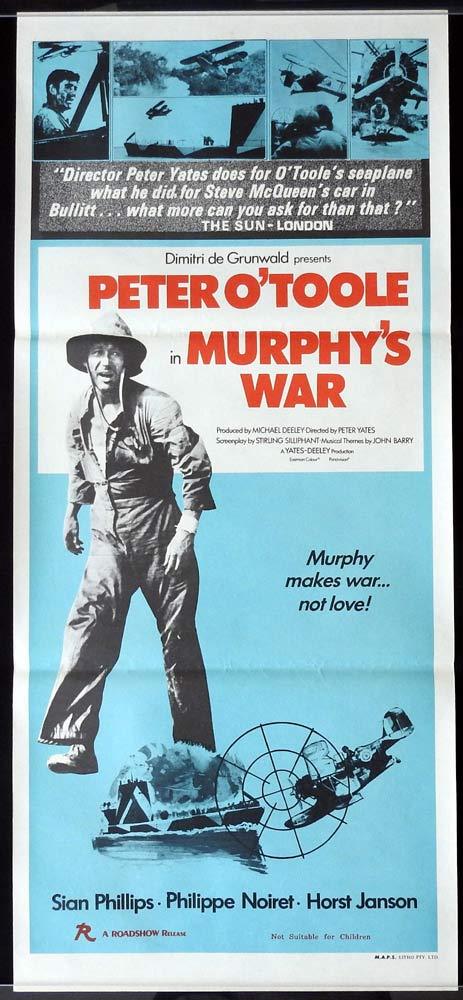 MURPHY’S WAR Peter O’Toole RARE Daybill Movie poster