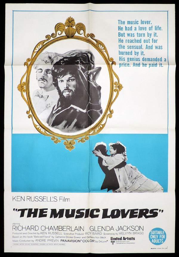 THE MUSIC LOVERS One Sheet Movie Poster Richard Chamberlain Ken Russell