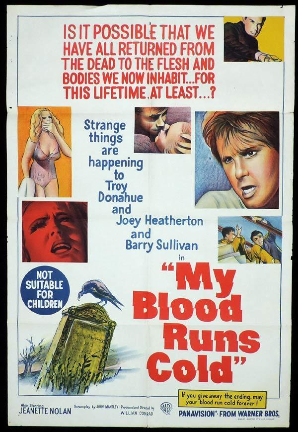 MY BLOOD RUNS COLD One Sheet Movie Poster Film Noir Crime