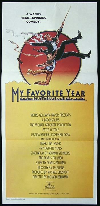 MY FAVORITE YEAR Original Daybill Movie Poster Peter O’Toole Mark Linn-Baker