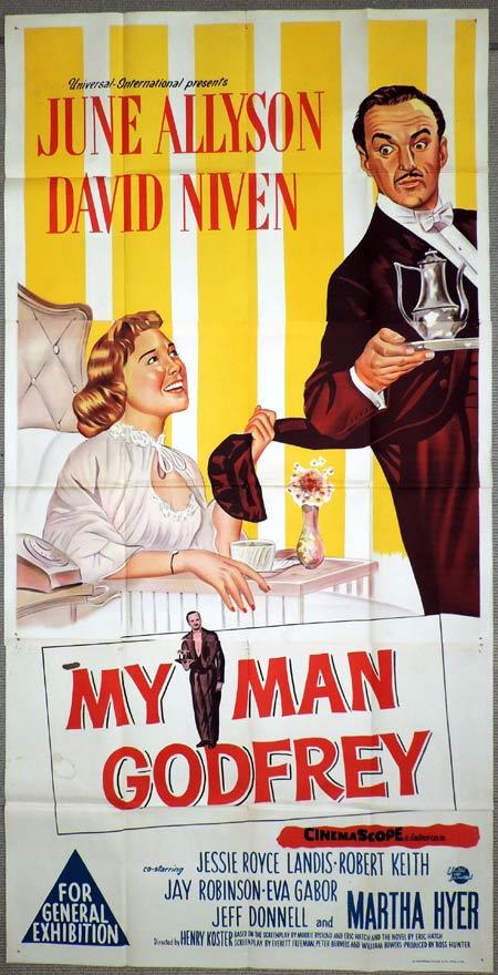 MY MAN GODFREY Original 3 Sheet Movie Poster David Niven