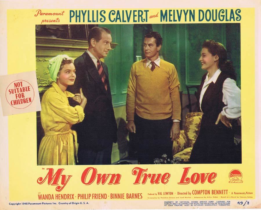MY OWN TRUE LOVE Lobby card 6 Phyllis Calvert Melvyn Douglas