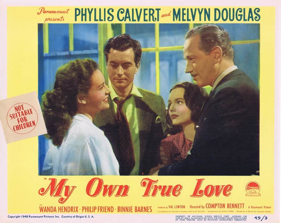 MY OWN TRUE LOVE Lobby card 8 Phyllis Calvert Melvyn Douglas - Moviemem ...