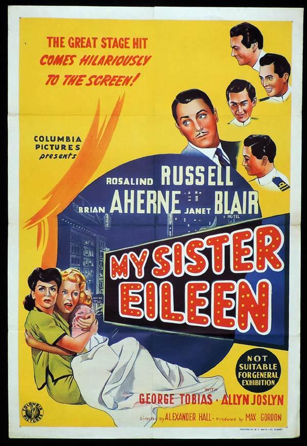 MY SISTER EILEEN One Sheet Movie Poster Rosalind Russell