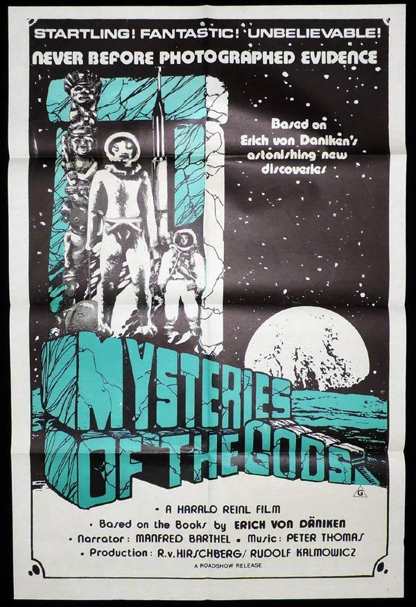 MYSTERIES OF THE GODS One Sheet Movie Poster Erich Von Daniken