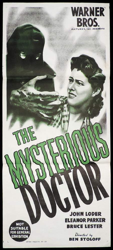 THE MYSTERIOUS DOCTOR Original Daybill Movie Poster John Loder Headless Ghost
