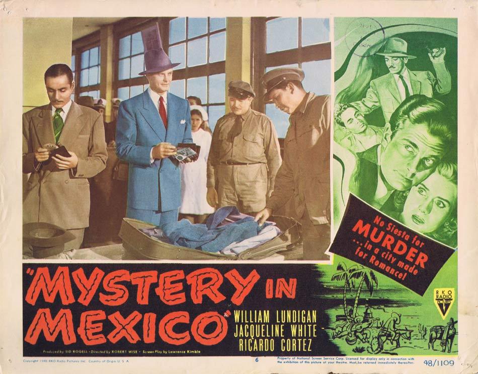MYSTERY IN MEXICO Lobby Card William Lundigan RKO Film Noir