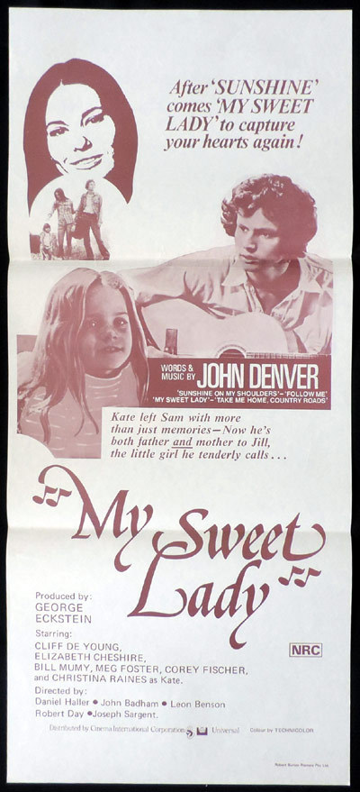 MY SWEET LADY Original Daybill Movie poster John Denver Cliff DeYoung