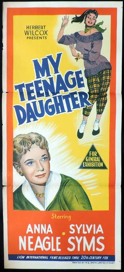MY TEENAGE DAUGHTER Daybill Movie Poster Anna Neagle