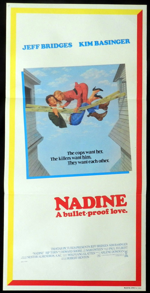 NADINE Original Daybill Movie Poster Jeff Bridges Kim Basinger.