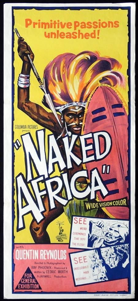 NAKED AFRICA Original Daybill Movie Poster Quentin Reynolds Documentary