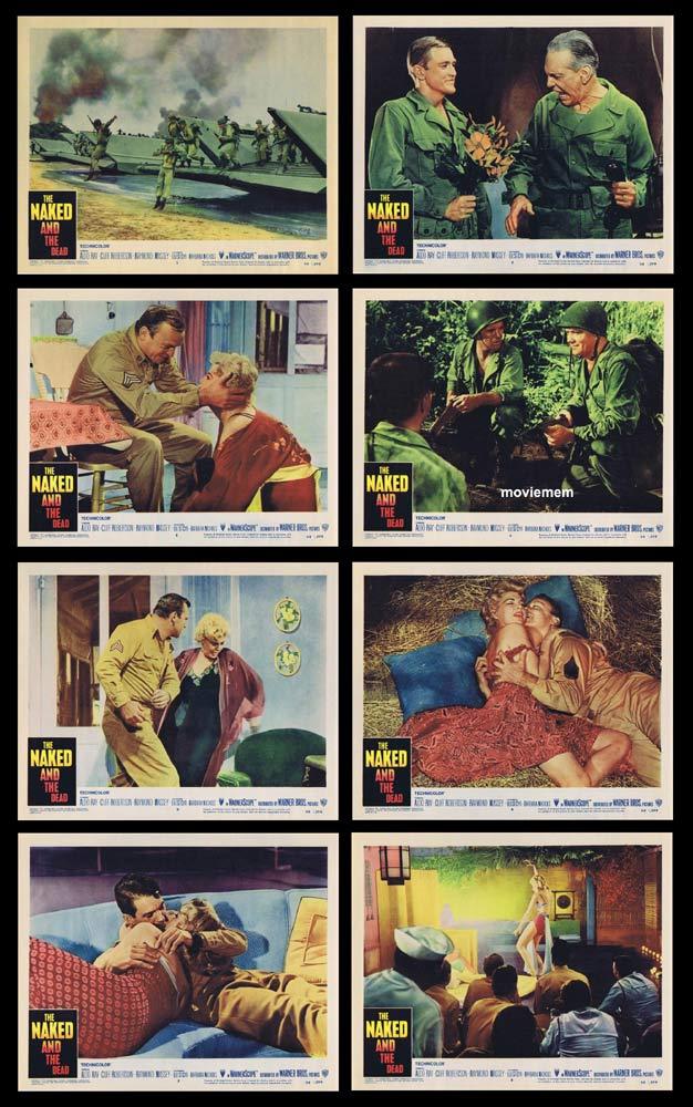 THE NAKED AND THE DEAD Original Lobby Card set Aldo Ray Cliff Robertson