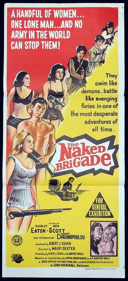 THE NAKED BRIGADE Original Daybill Movie poster Shirley Eaton Ken Scott
