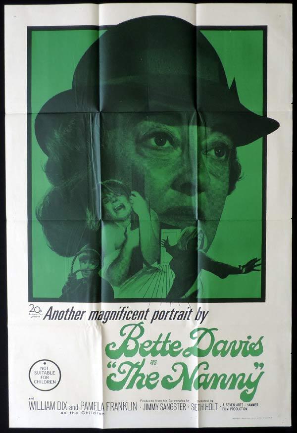 THE NANNY One Sheet Movie Poster Hammer Horror Bette Davis