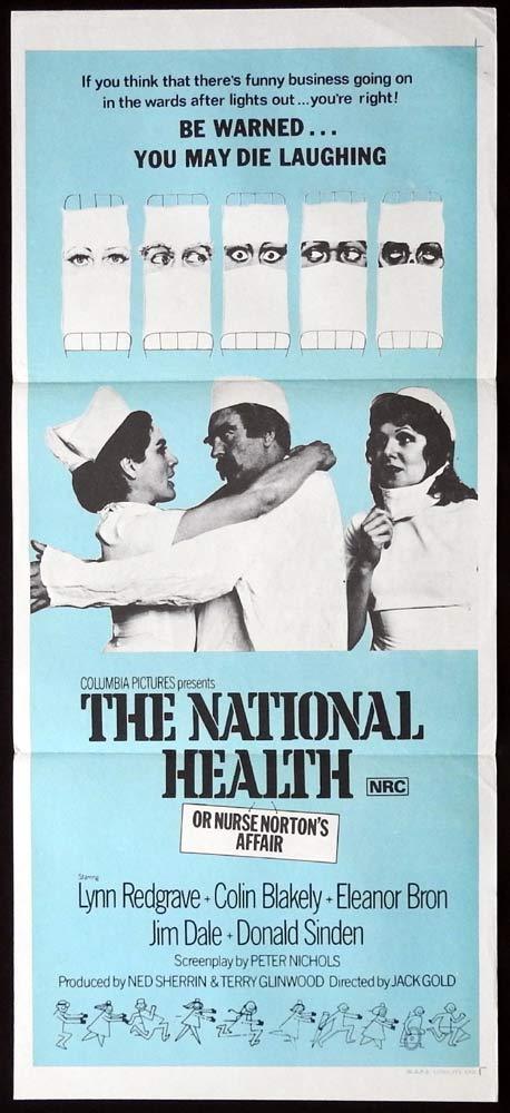 THE NATIONAL HEALTH Original Daybill Movie Poster Lynn Redgrave