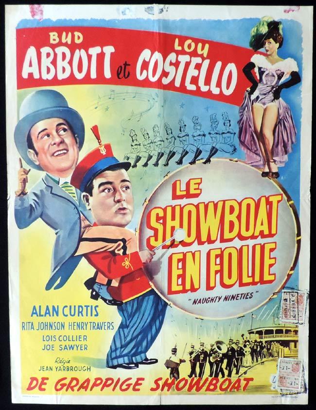 THE NAUGHTY NINETIES Original Belgian Movie poster Abbott and Costello