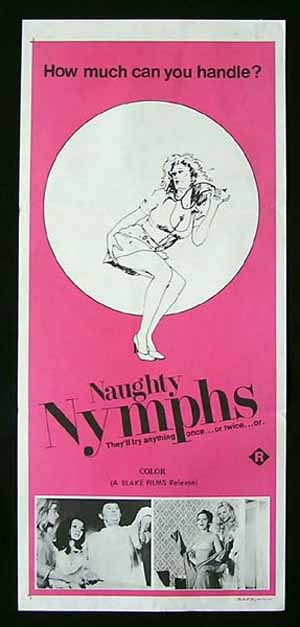 NAUGHTY NYMPHS ’72-Sybil Danning-SEXPLOITATION daybill