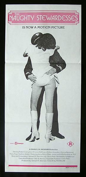 NAUGHTY STEWARDESSES 1975 Connie Hoffman daybill Airline Hostess Sexploitation