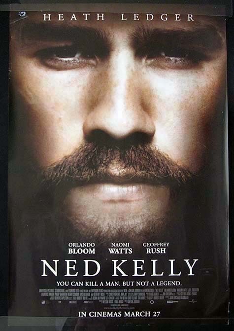 NED KELLY Heath Ledger Movie Poster Australian One sheet