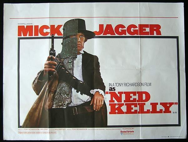 NED KELLY aka THE KELLY BROTHERS 1970 Mick Jagger ORIGINAL British Quad poster