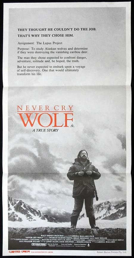 NEVER CRY WOLF Original daybill Movie Poster Charles Martin Smith