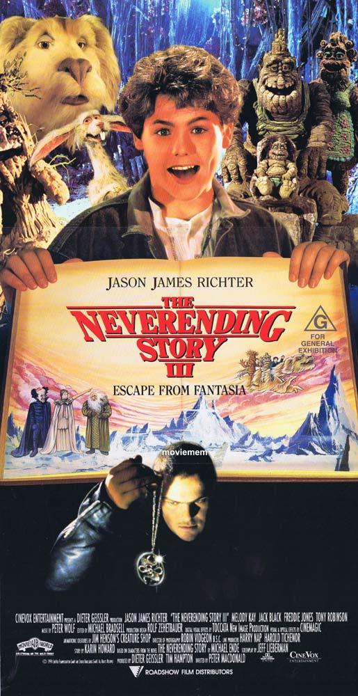 THE NEVER ENDING STORY III Original Daybill Movie Poster Jason James Richter Melody Kay