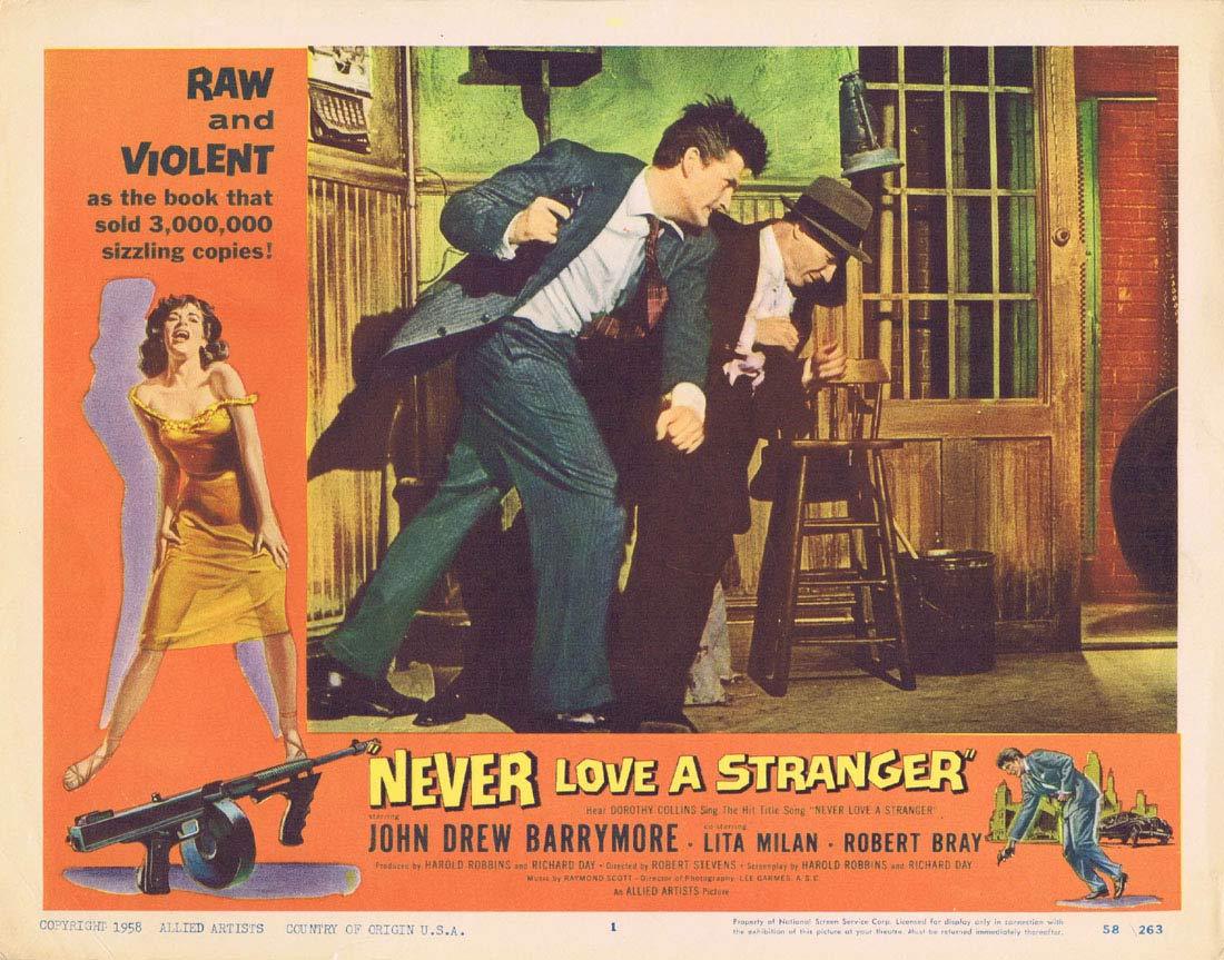 NEVER LOVE A STRANGER Original Lobby Card 1 John Drew Barrymore