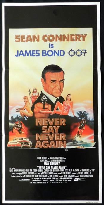 NEVER SAY NEVER AGAIN Original Daybill Movie poster Sean Connery James Bond