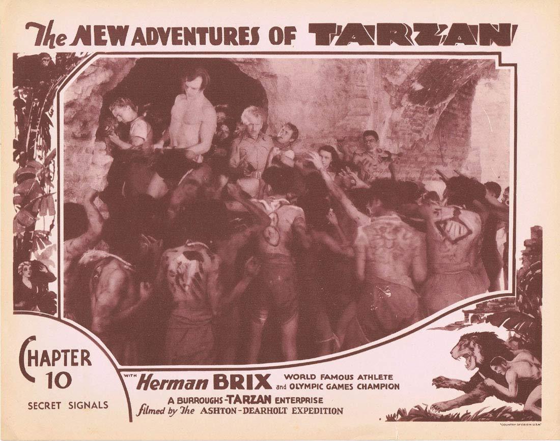 THE NEW ADVENTURES OF TARZAN Chapter 10 Lobby Card 4 Herman Brix Vintage Serial 1935
