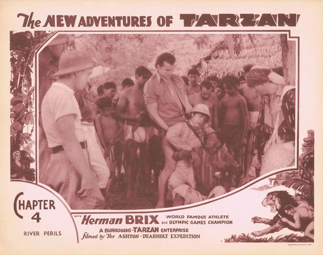 THE NEW ADVENTURES OF TARZAN Chapter 4 Lobby Card 8 Herman Brix Vintage Serial 1935