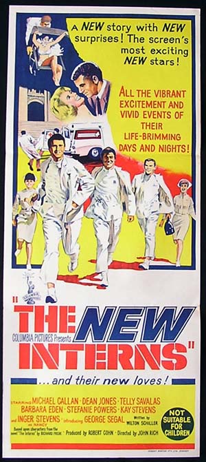 THE NEW INTERNS Daybill Movie poster 1964 Dean Jones