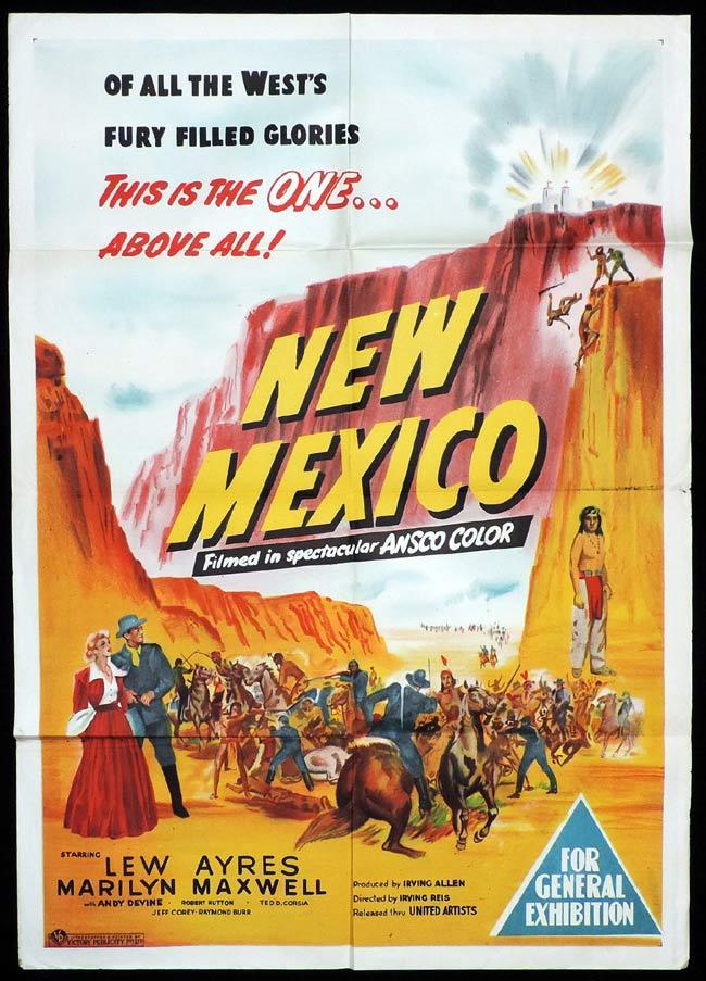 NEW MEXICO Original One sheet Movie Poster Lew Ayres