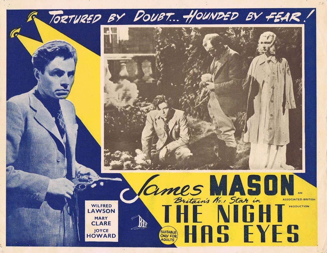 THE NIGHT HAS EYES Australian Lobby Card 4 James Mason Film Noir