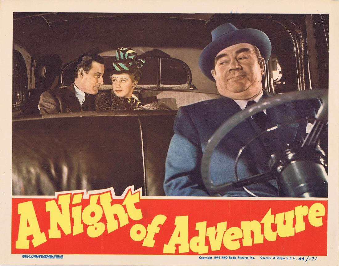A NIGHT OF ADVENTURE Lobby Card 7 Tom Conway Audrey Long