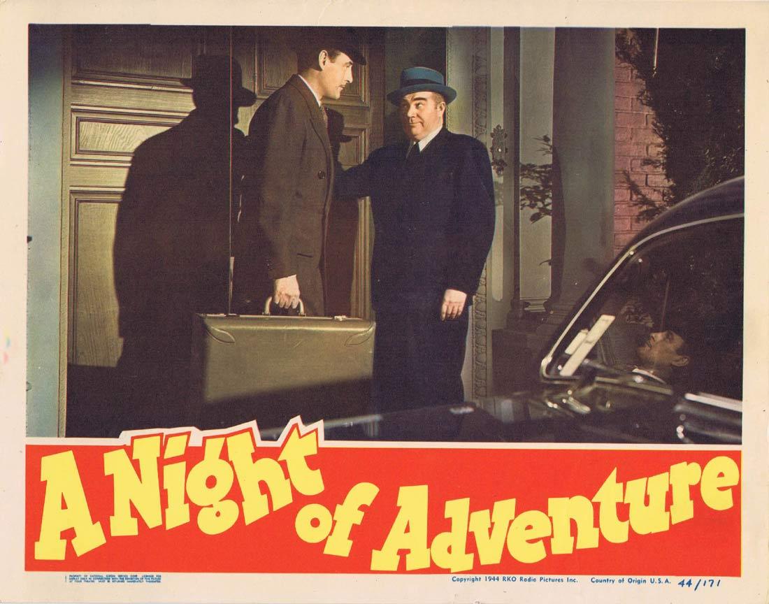 A NIGHT OF ADVENTURE Lobby Card 8 Tom Conway Audrey Long