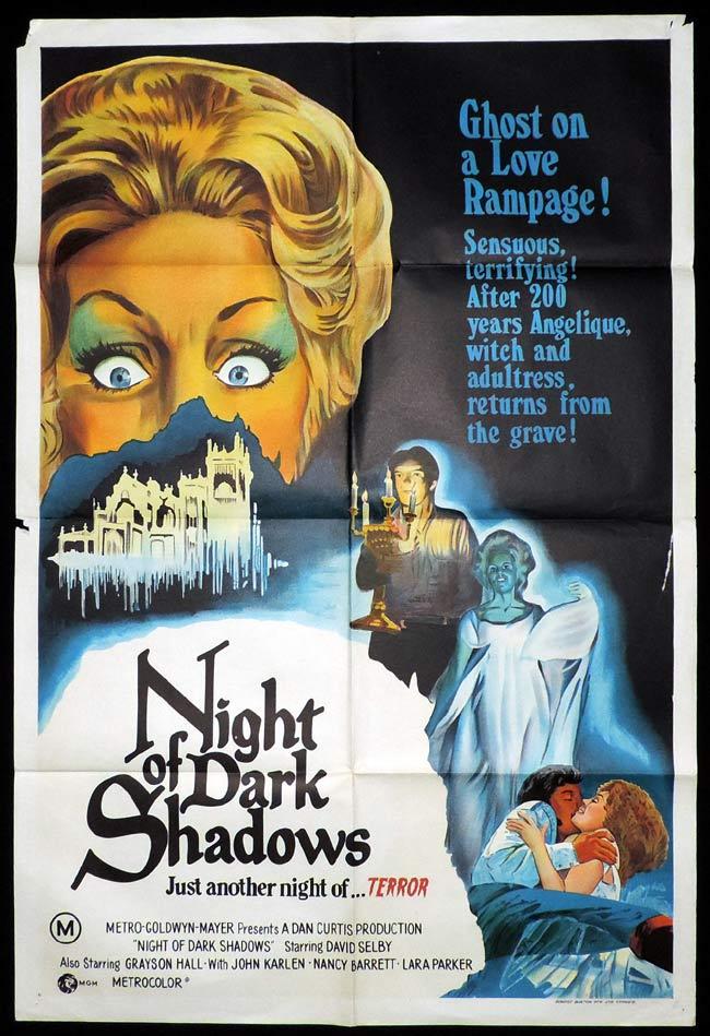 NIGHT OF DARK SHADOWS One Sheet Movie Poster Grayson Hall Horror