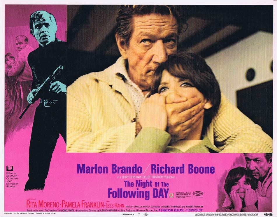 NIGHT OF THE FOLLOWING DAY Lobby Card 7 Marlon Brando Richard Boone