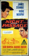 NIGHT PASSAGE Original 3 Sheet Movie Poster James Stewart Audie Murphy
