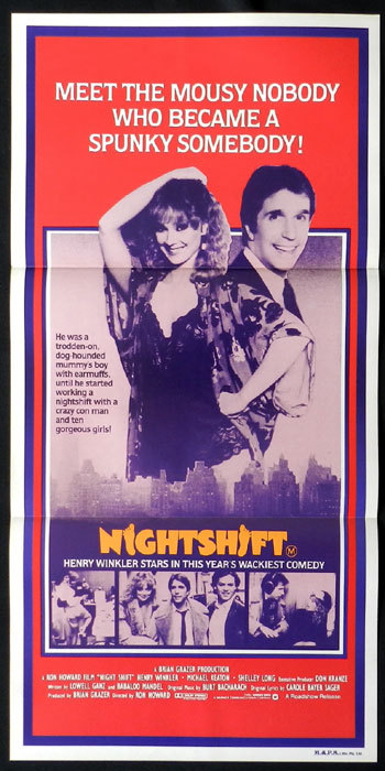 Night Shift Henry Winkler 1982 Movie Poster 24"x36" Borderless  Glossy 8265