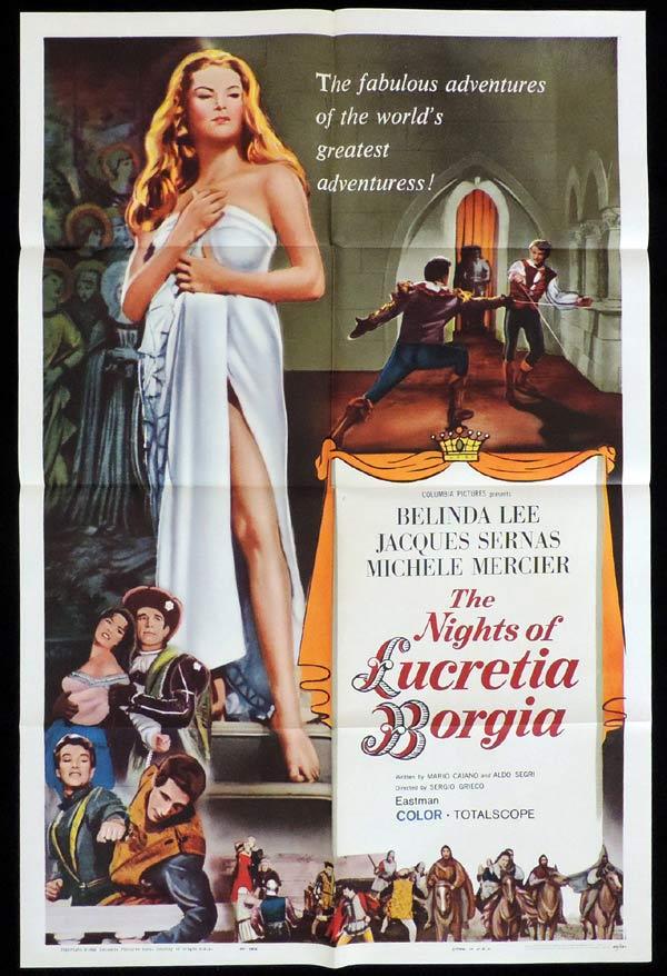 NIGHTS OF LUCRETIA BORGIA US One Sheet Movie Poster Belinda Lee