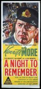 A NIGHT TO REMEMBER Original Daybill Movie Poster Kenneth More Titanic