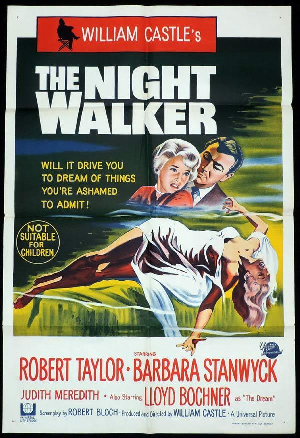 THE NIGHT WALKER One Sheet Movie Poster Robert Taylor Barbara Stanwyck