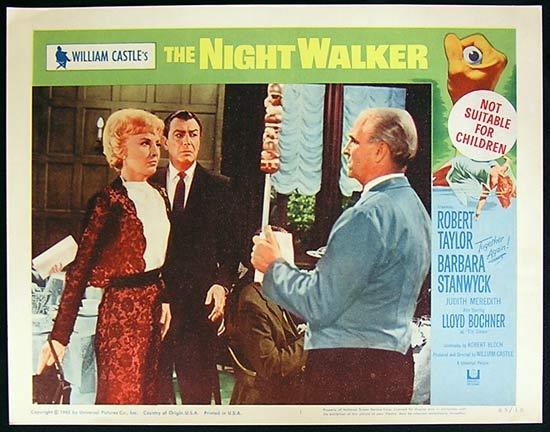 THE NIGHT WALKER 1965 William Castle Lobby card 1 Barbara Stanwyck