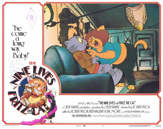 THE NINE LIVES OF FRITZ THE CAT 1974 Lobby Card 2