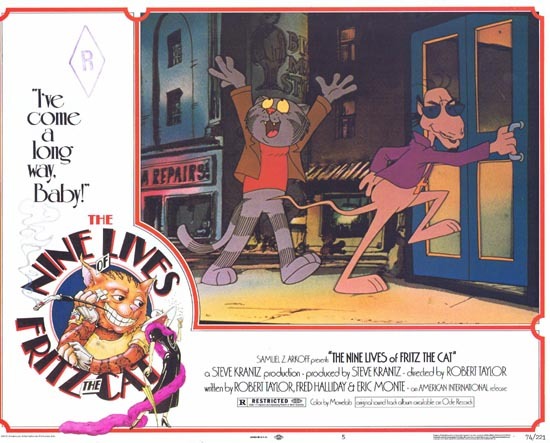 THE NINE LIVES OF FRITZ THE CAT 1974 Lobby Card 5
