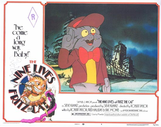 THE NINE LIVES OF FRITZ THE CAT 1974 Lobby Card 6