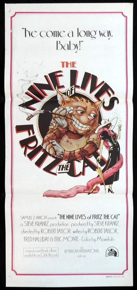THE NINE LIVES OF FRITZ THE CAT Rare original poster