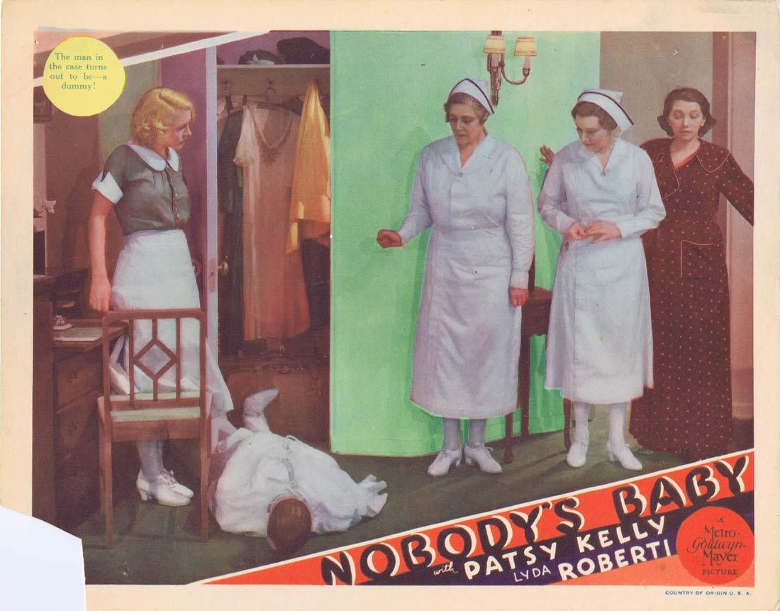 NOBODY’S BABY Vintage Lobby Card Patsy Kelly Lyda Roberti Lynne Overman