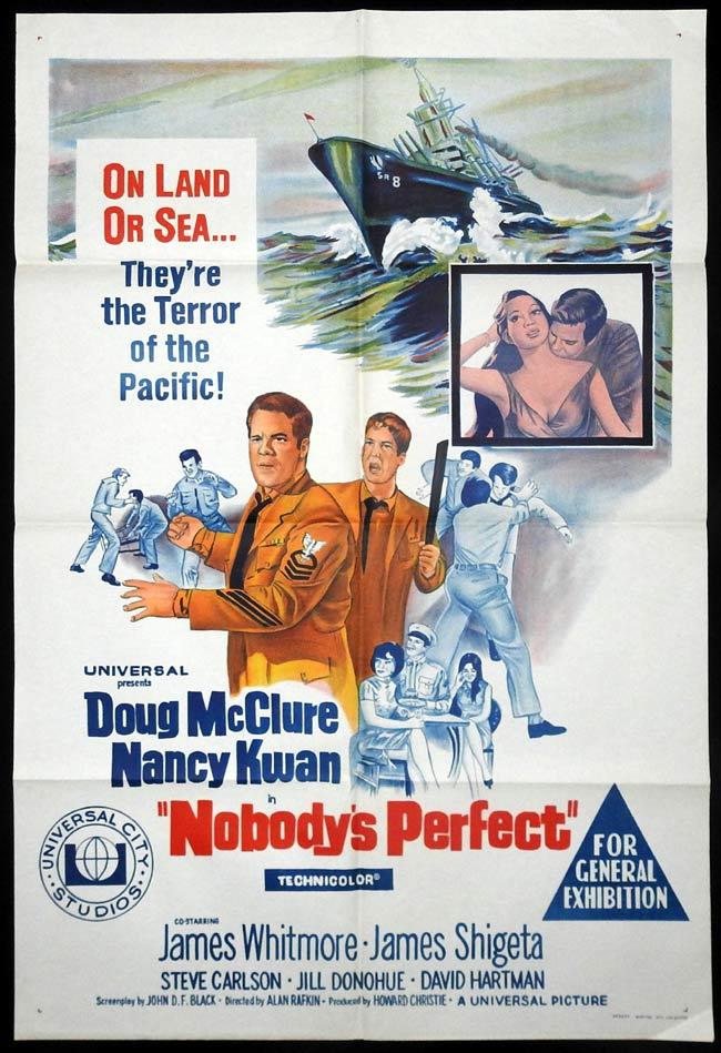 NOBODY’S PERFECT Original One sheet Movie Poster Doug McClure Nancy Kwan James Whitmore